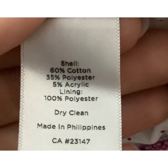 Talbots Striped Tweed Cotton Blend Jacket Blazer Women Size 16 Pockets Lined - Picture 4 of 7